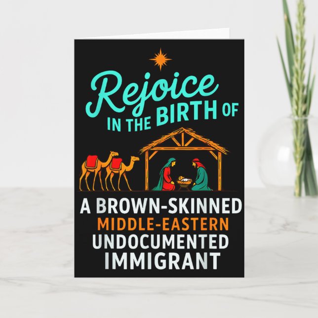 Rejoice In The Birth Of A Brown Skinned Christian  Karte (Vorderseite)