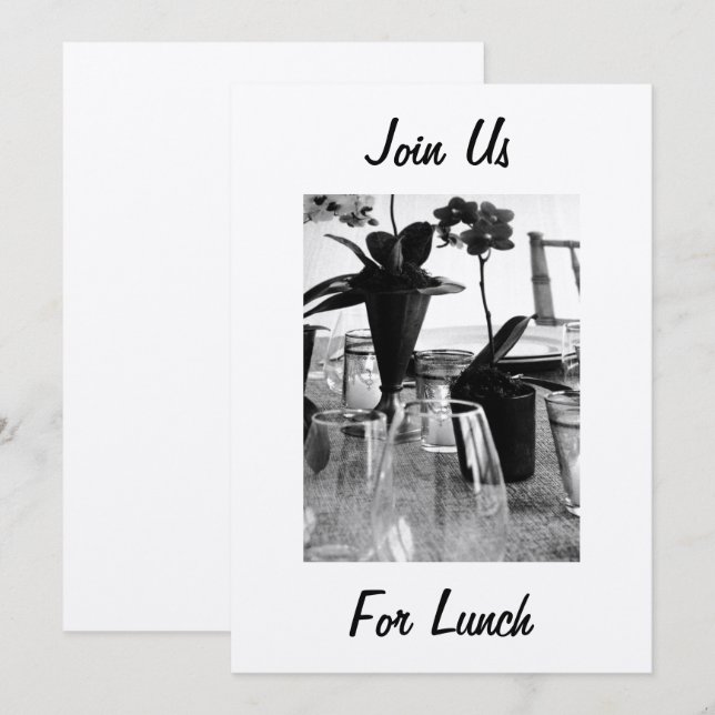 REJOIGNEZ-NOUS POUR LE DÉJEUNER - INVITATION (OU T (Devant / Derrière)