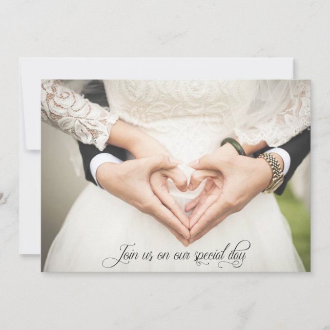 Rejoignez-nous pour notre jour spécial, invitation (Devant)