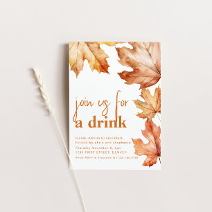 Rejoignez-Nous Pour Un Boisson Automne Invitation 