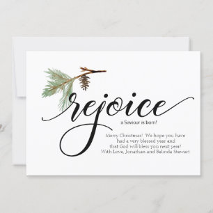 REJOIR UN SAUVEUR EST NÉ - Carte photo de Noël