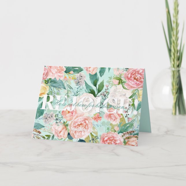 REJOIX Floral ! Carte Pâques (Devant)