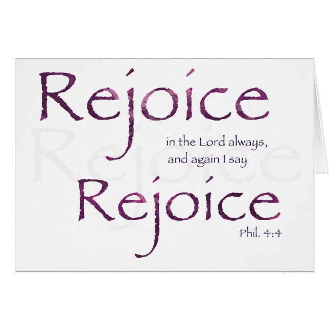 Réjouissez-vous dans la carte blanche Lord (Devant horizontal)