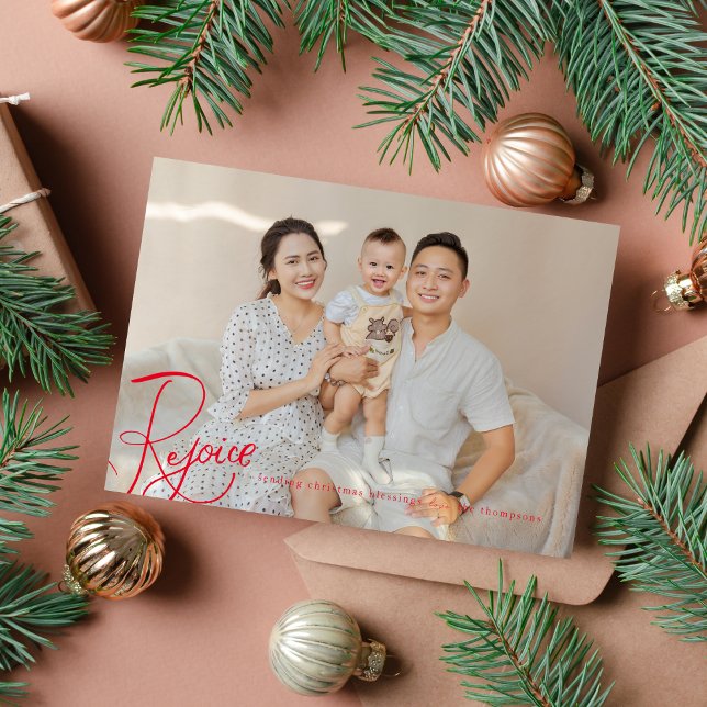 Réjouissez-vous des Bénédictions de Noël Carte pho (Créateur téléchargé)