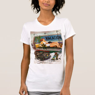 Reklametafeln im Winter von Stevan Dohanos T-Shirt