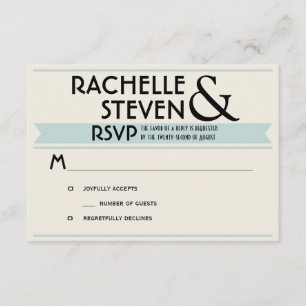 Reklboard Wedding RSVP Karte