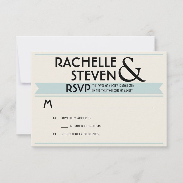 Reklboard Wedding RSVP Karte (Vorderseite)