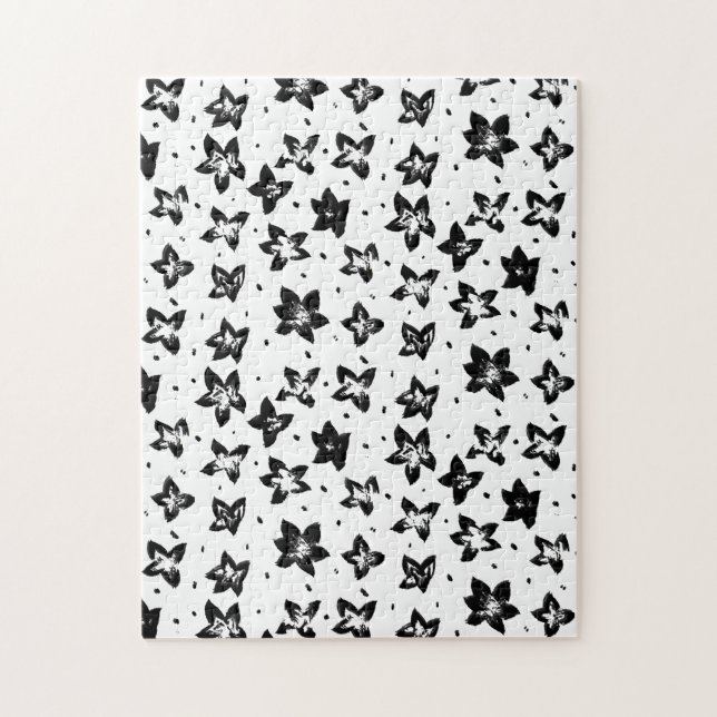 Rekonstruiertes Blumenmuster - Achromatische Goth (Vertikal)