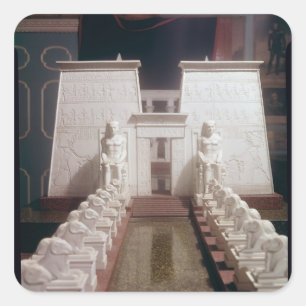 Rekonstruktion des großen Tempels von Amon, Quadratischer Aufkleber