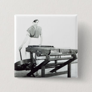 Rekonstruktion von Hargreavess 'spinnendem Jenny Button