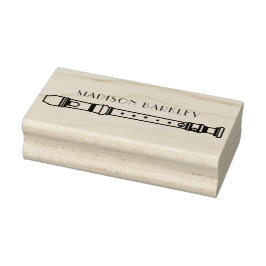 Rekorder Music Teacher Gummistempel