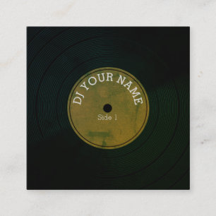 Rekordplattenvinylmusikalische Abdeckung Quadratische Visitenkarte