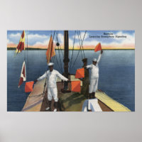 Rekruten lernen Semaphore Signaling - US-Marine