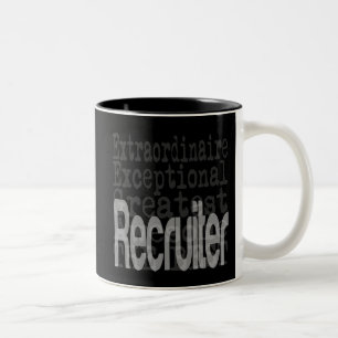 Rekrutierender Zweifarbige Tasse