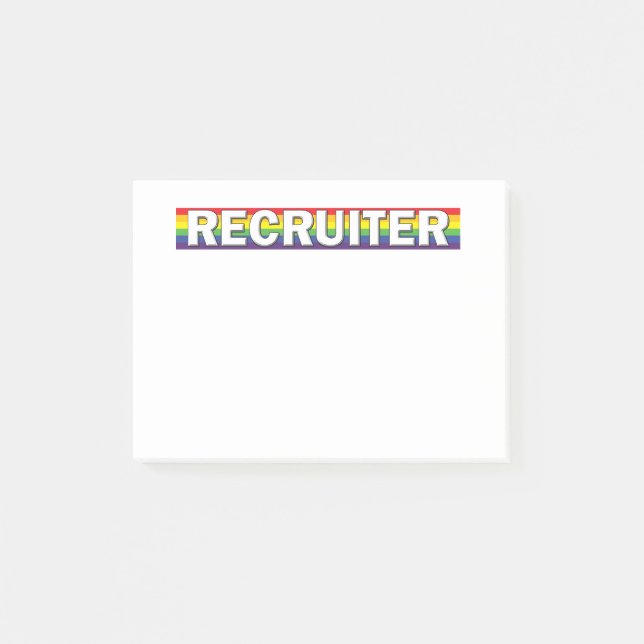 Rekrutierer Post-it Klebezettel (Vorderseite)