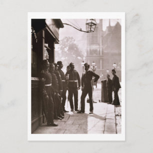 Rekrutierung von Sergeants in Westminster, 1876-77 Postkarte