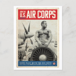 Rekrutierung von Vintagen US-Luftkorps Postkarte