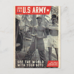 Rekrutierungspaket der US-Armee Postkarte