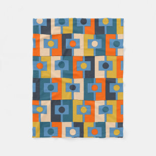 Rektangel Retro Modernes geometrisches Muster Fleecedecke