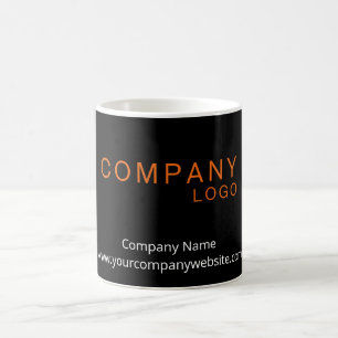 REKTANGLE LOGO BUSINESS COMPANDED BLACK KAFFEETASSE
