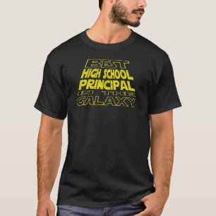 Rektor einer High School Weltraum-Rückseite-Design T-Shirt