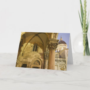 Rektor's Palace Arches mit Dubrovnik Kathedrale Karte