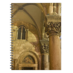 Rektor's Palace Arches mit Dubrovnik Kathedrale Notizblock