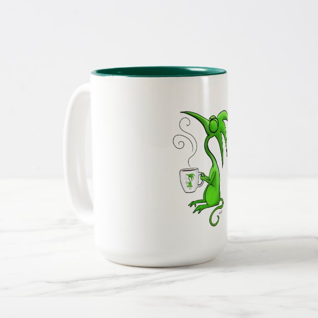 Rekursiver Kaffee Zweifarbige Tasse (Vorderseite Links)