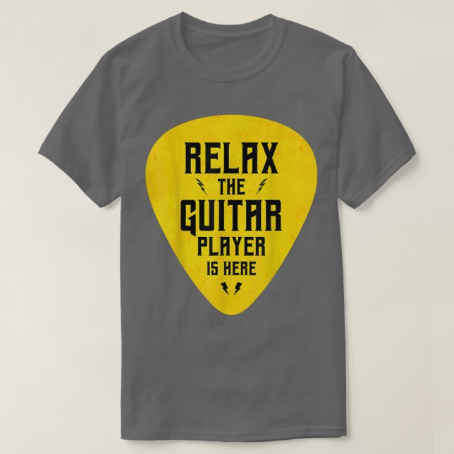 Rela The Guitar Player Is Here Funny  T-Shirt (Design vorne)
