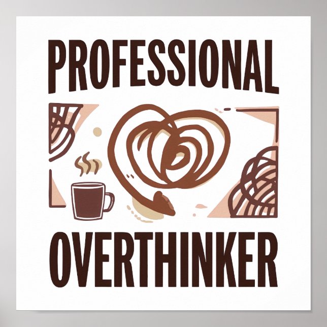 Relatable Anxiety and Chaos Humor Poster (Vorne)