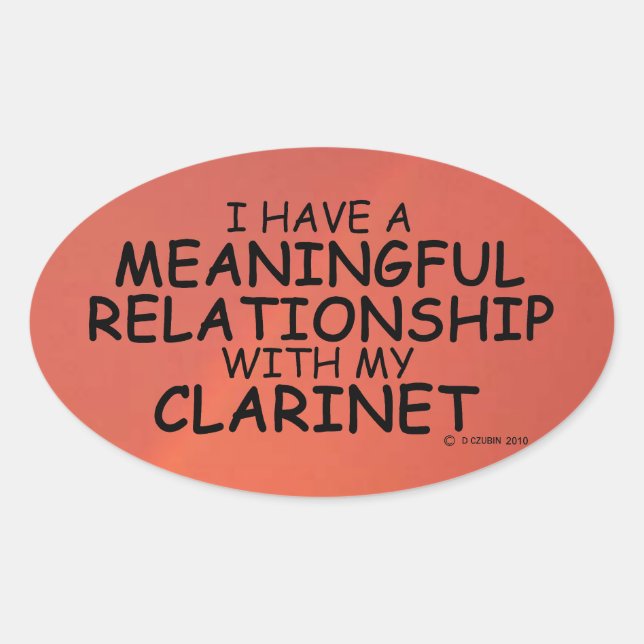 Relation significative Sticker Clarinet Oval (Devant)