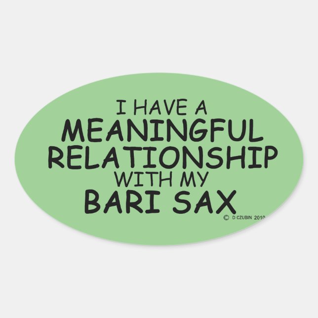 Relation significative Sticker Oval Bari Sax (Devant)
