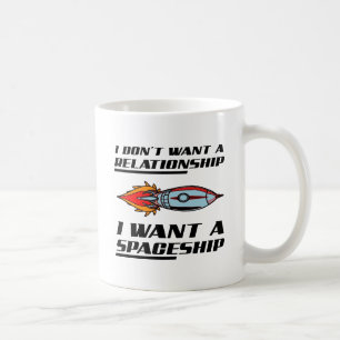 Relationship Spaceship Funny Mug Kaffeetasse