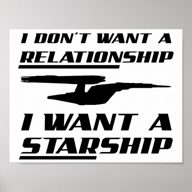 Relationship Starship Funny Poster (Vorne)