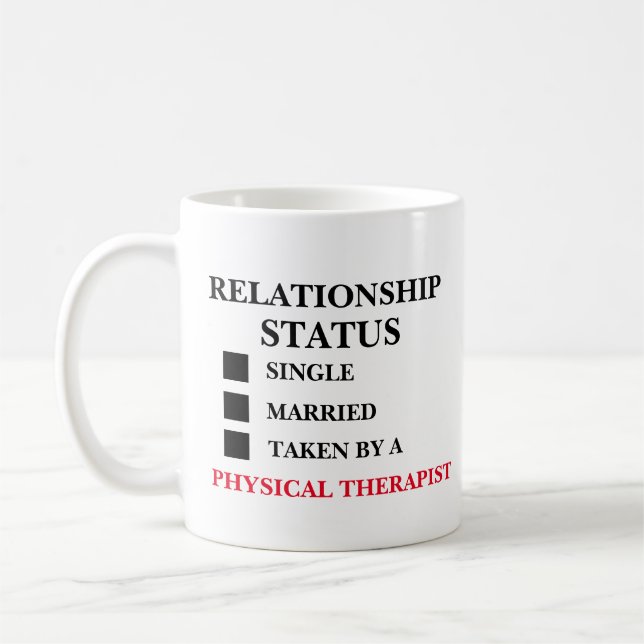 Relationsstatus Physischer Therapeut Kaffeetasse (Links)