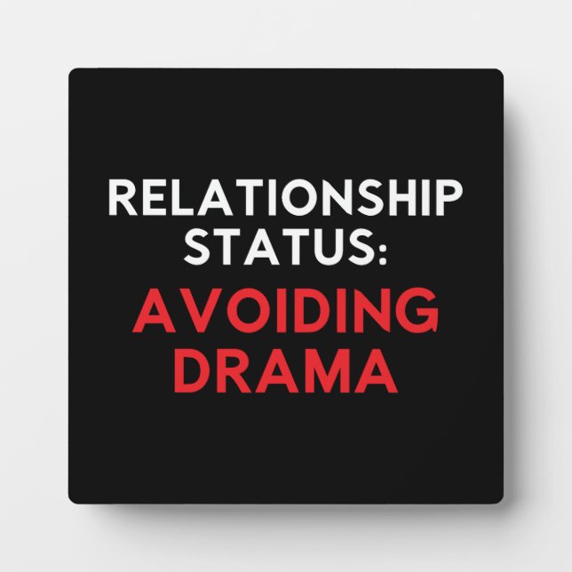 Relationsstatus zur Vermeidung von Dramen, lustige Fotoplatte (Vorderseite)