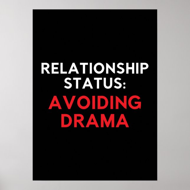 Relationsstatus zur Vermeidung von Dramen, lustige Poster (Vorne)
