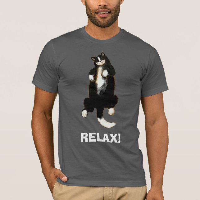 Relax ami ! T-shirt chat couché (Devant)