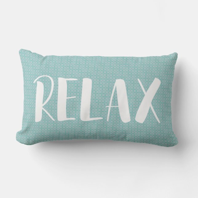 Relax Beach House Seafoam Green Lumbar Kissen (Vorderseite)