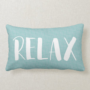 Relax Beach House Seafoam Green Lumbar Kissen