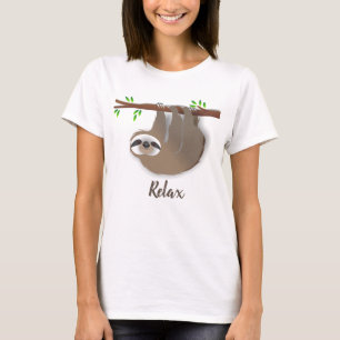 Relax Brawn Hanglatt auf Baumzweig T-Shirt