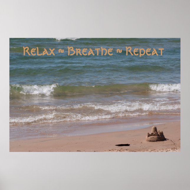 Relax ~ Breathe ~ Repeat Poster (Vorne)
