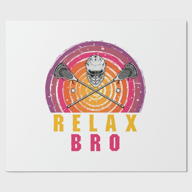 Relax Bro Lacrosse Geschenkpapier (Flach)