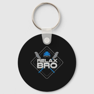 Relax Bro - Lax Life und Lacrosse Player Geschenk Schlüsselanhänger