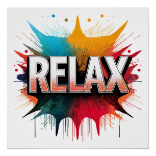 Relax Comic Sound Effect - Fett und spielerisch  P Poster