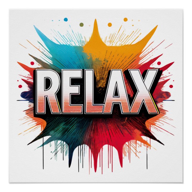 Relax Comic Sound Effect - Fett und spielerisch  P Poster (Vorderseite)