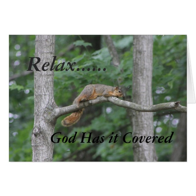 Relax.....Dieu L'A Couvert - Blanc À L'Intérieur (Devant horizontal)