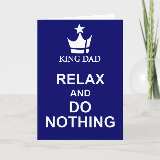 Relax et ne rien faire Fête des pères carte bleue  (Devant)