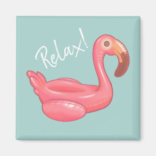 Relax Flamingo Float Magnet