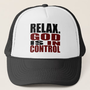RELAX. GOD IST IN KONTROLLE Christliche Bekleidung Truckerkappe